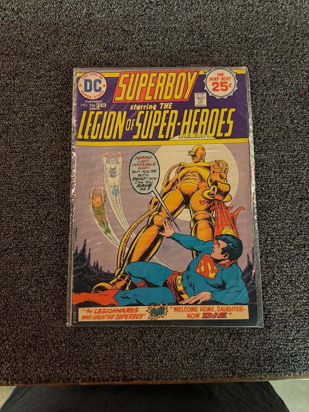 DC Comics Superboy No. 206 Legion of Super-Heroes Bronze Age Comic Book